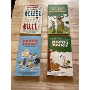 Beetle Bailey Comic Strip Paperback Book Lot of 4 Mort Walker 70s 80s Vintage